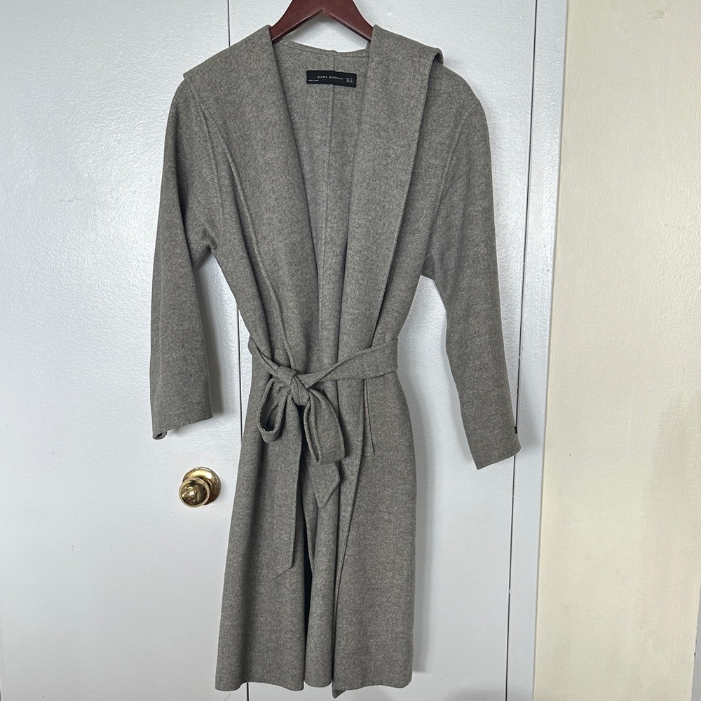 Zara Elegant Gray Cape Jacket